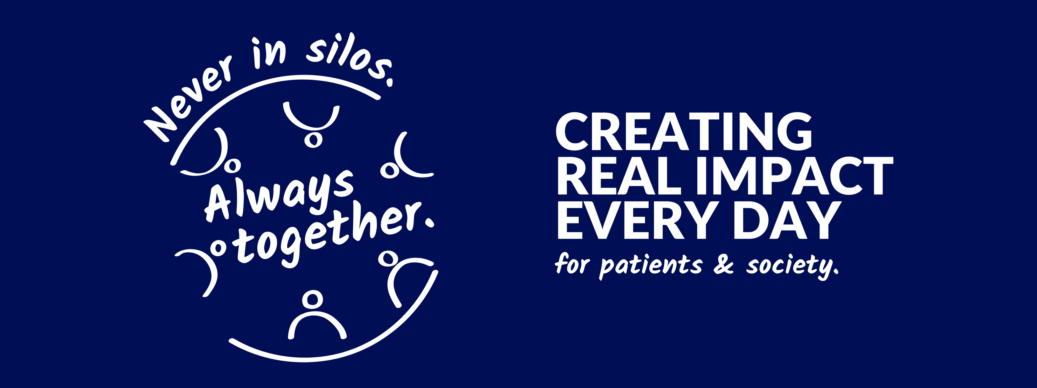 Never in silos. Always together CREATING REAL IMPACT EVERY DAY for patients & society